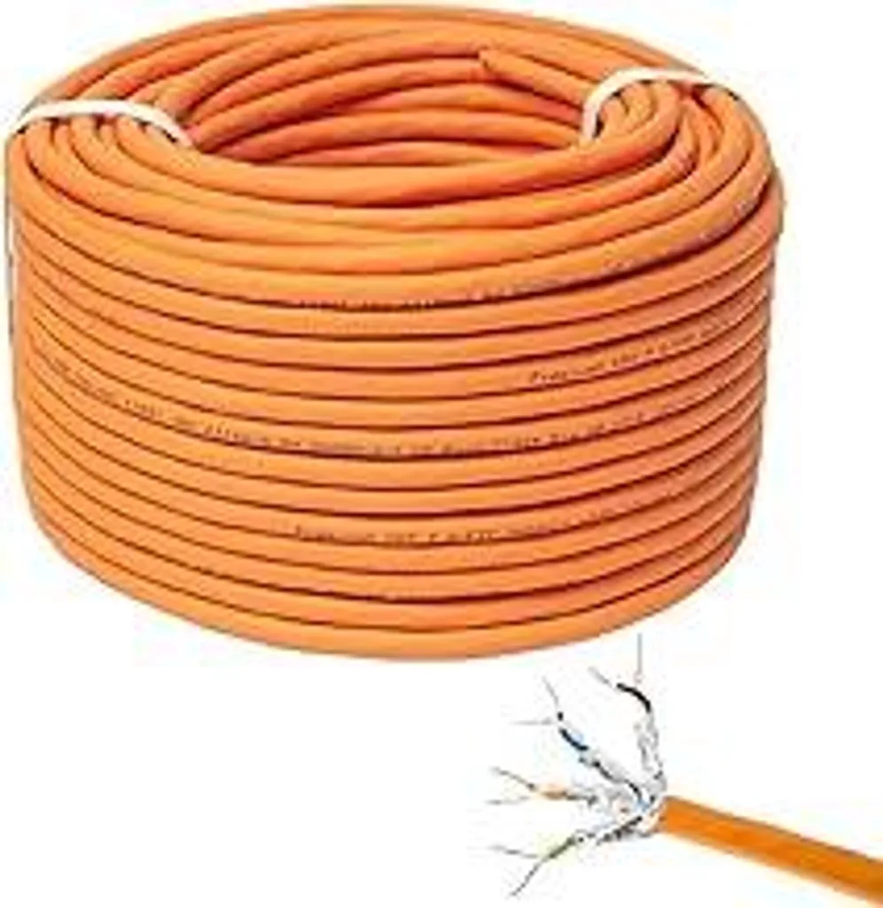 Matassa 100m Cavo LAN CAT 7 Ethernet 10Gbps S/FTP PiMF Rame Simplex - 1
