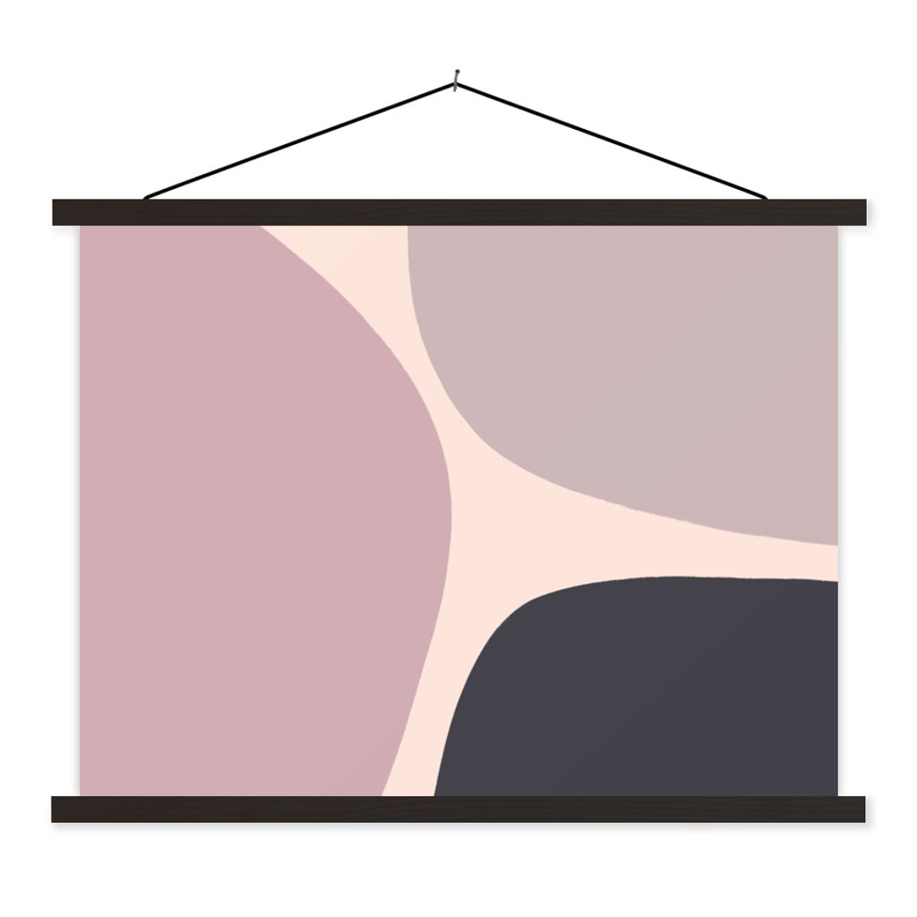 MuchoWow Textilposter Pastell - Gestaltung - Minimalismus 120x90 cm mit schwarzem Rahmen - Aufhänger für Poster