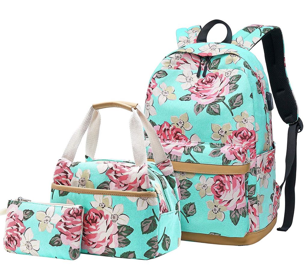 Damen Canvas Rucksack Mädchen Schultasche Schulrucksack Reisetasche Outdoor Bag