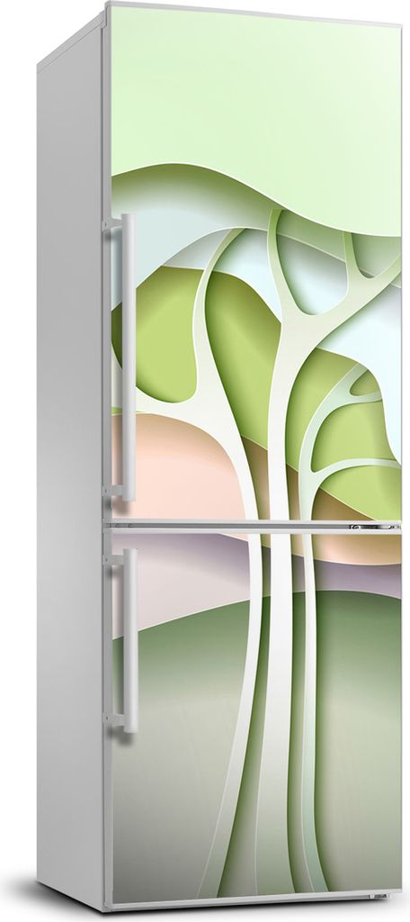 Tulup Kühlschrankdekoration - 70x190 cm - Aufkleber auf dem Kühlschrank - abstrakter Baum