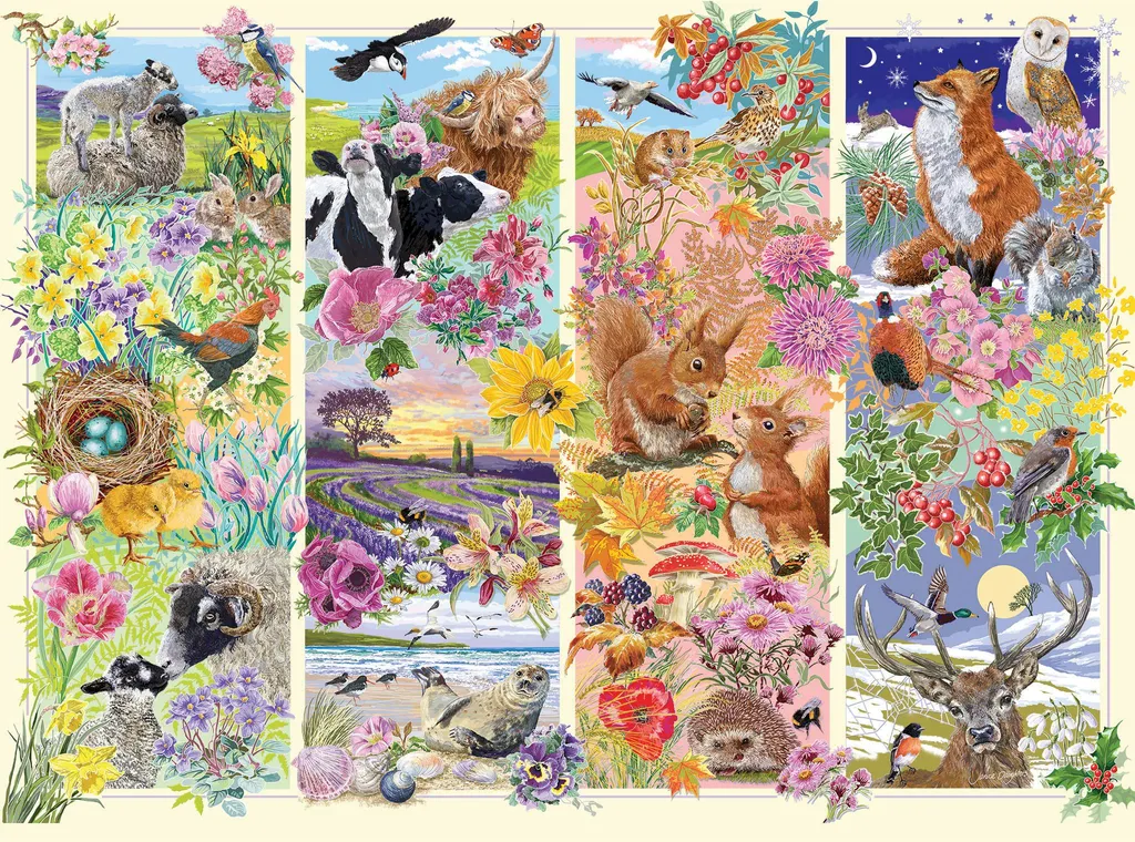 Gibsons Puzzle Through the Seasons 1000 pièces - G7036 défi détente