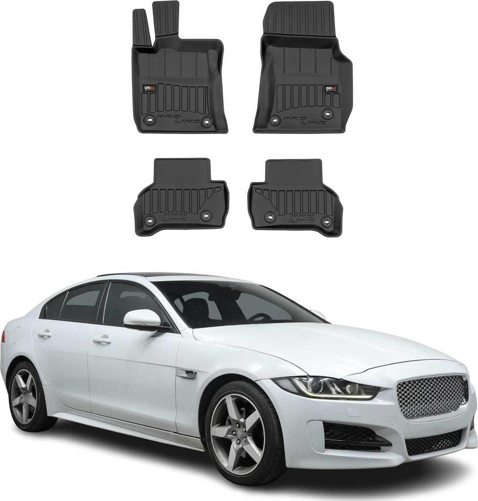 2015-2025 Jaguar XE Tappetini TPE Nero 4 pezzi Immagine del prodotto 