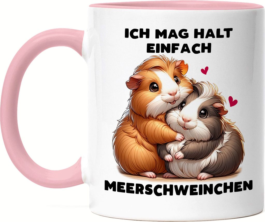 Ich mag halt einfach Meerschweinchen Tasse Rosa Meerschweinchen-Besitzer Nagetier