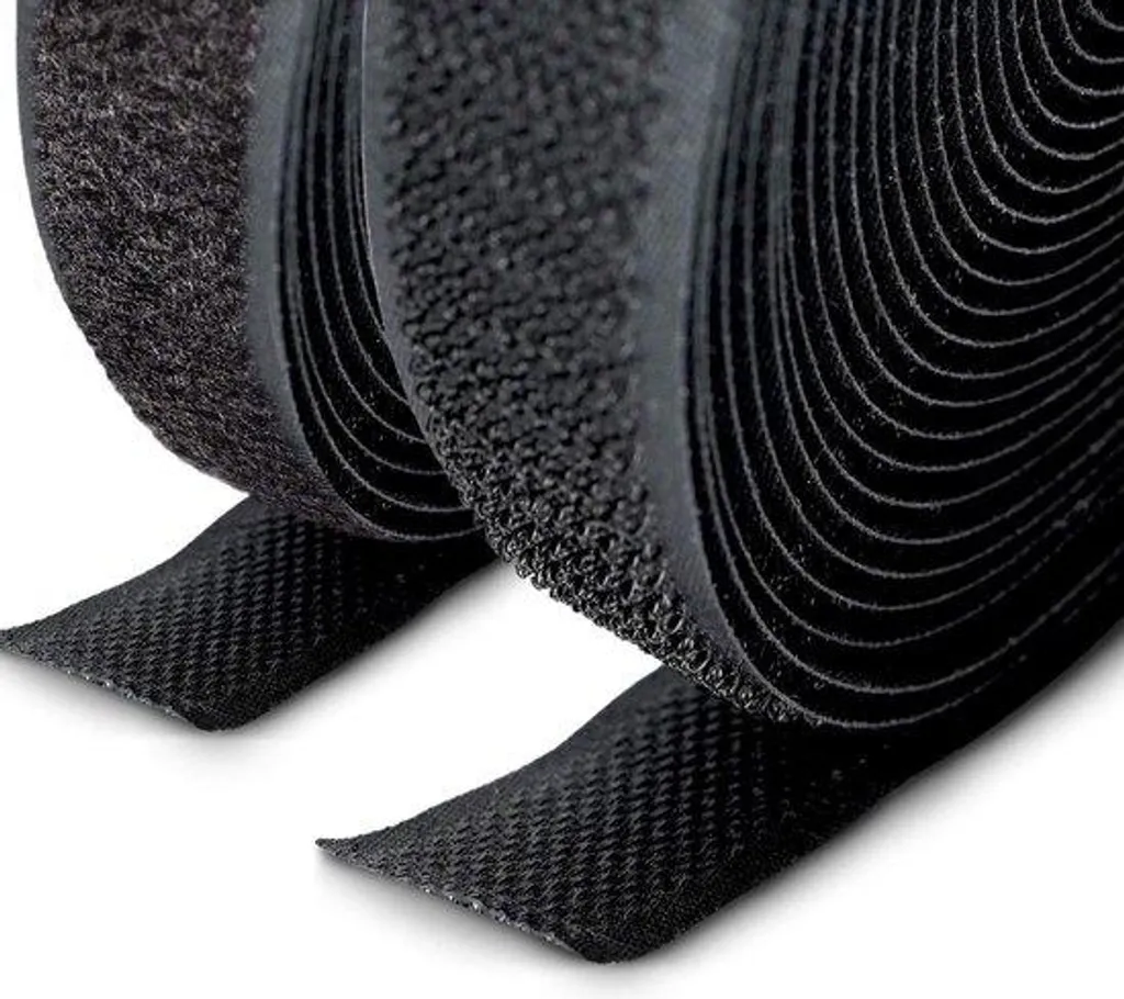 Ruban auto-agrippant à coudre 20mm x 5m noir pour mercerie et artisanat