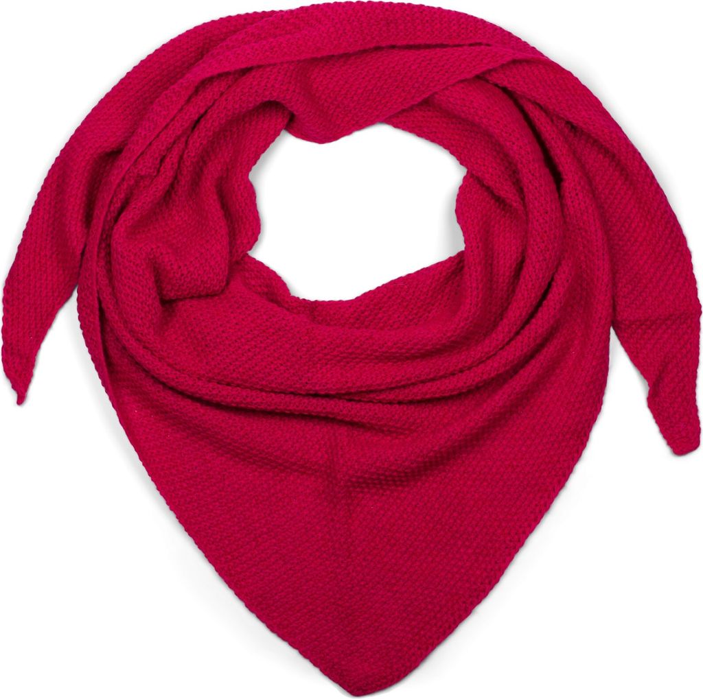 styleBREAKER Damen Strick Dreieckstuch | Weiches Schultertuch mit Reiskorn Muster | Unifarbenes Dreiecktuch aus Wolle Mix | Italy | 190 x 72 cm