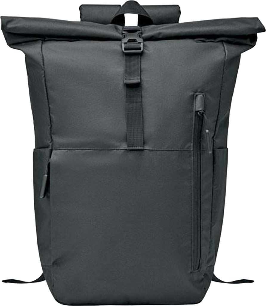 MidOcean - Rucksack "Valley", Roll Top, rPET (Recyceltes Polyethylen-Terephthalat) MO200 (Einheitsgröße) (Schwarz)