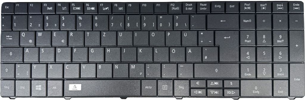 DE - Schwarz Tastatur Keyboard version 2 kompatibel für Acer Aspire E1-571, E1-571G