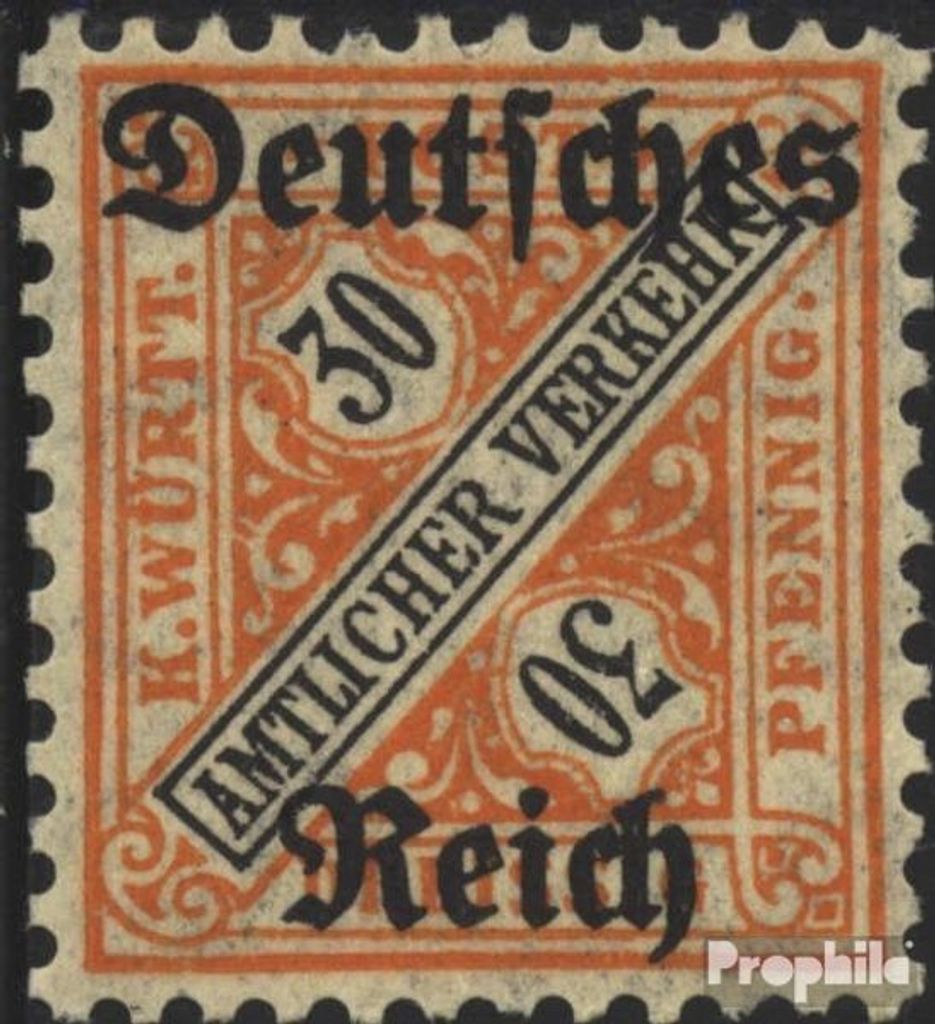 Briefmarken Deutsches Reich 1920 Mi D61 mit Falz Dienstmarken/Aufdruck