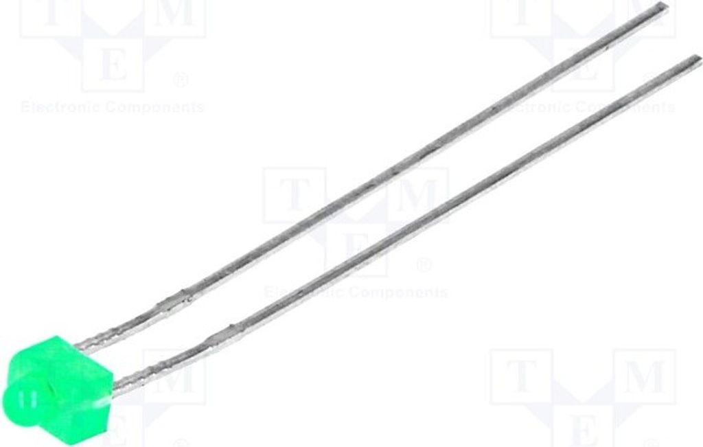 5x LED 2,2÷2,5V 70° 5÷10mcd 3,3x2,4mm L-2060GD LED Dioden THT 1,8mm grün 1,8mm