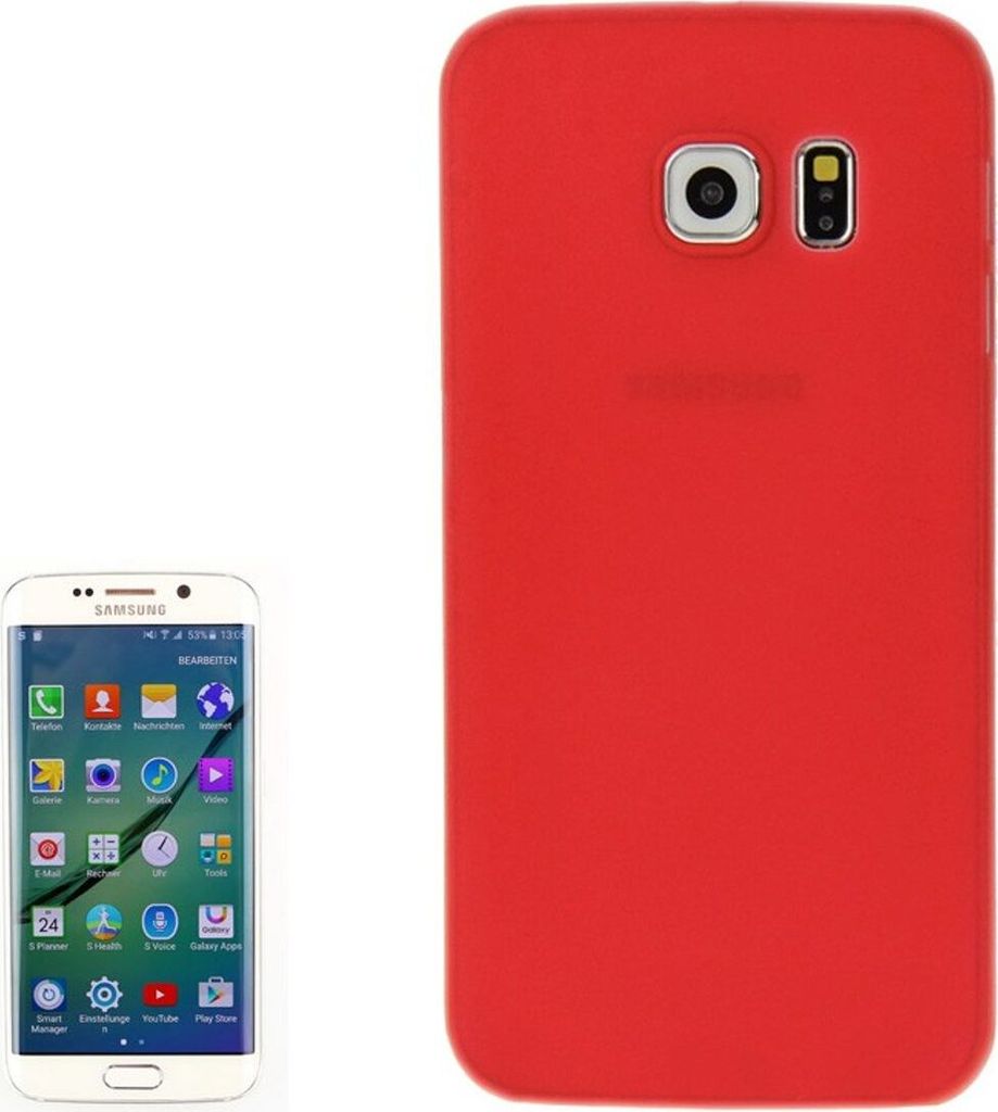Schutzhülle Case Ultra Dünn 0,3mm für Handy Samsung Galaxy S6 Edge Rot