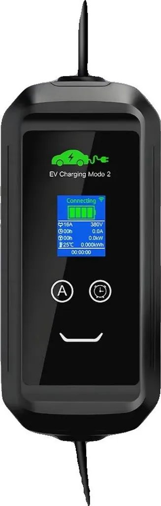Chargeur Véhicule Électrique Type 2 Connecté Beige - Borne Réglable 7kW