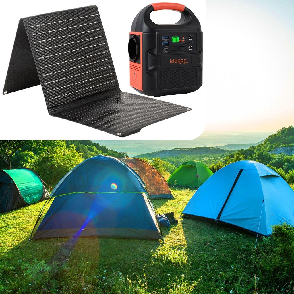 Mobiles Powerstation Set 88,8Wh mit 21W Solarpanel faltbar, Produktbild 