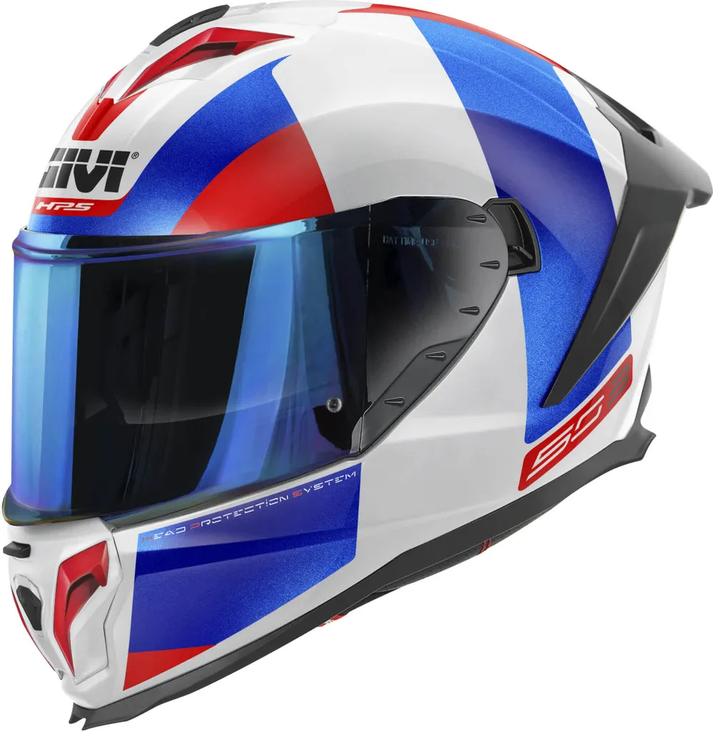 Casque intégral GIVI 50.3 Vision blanc bleu rouge en taille S