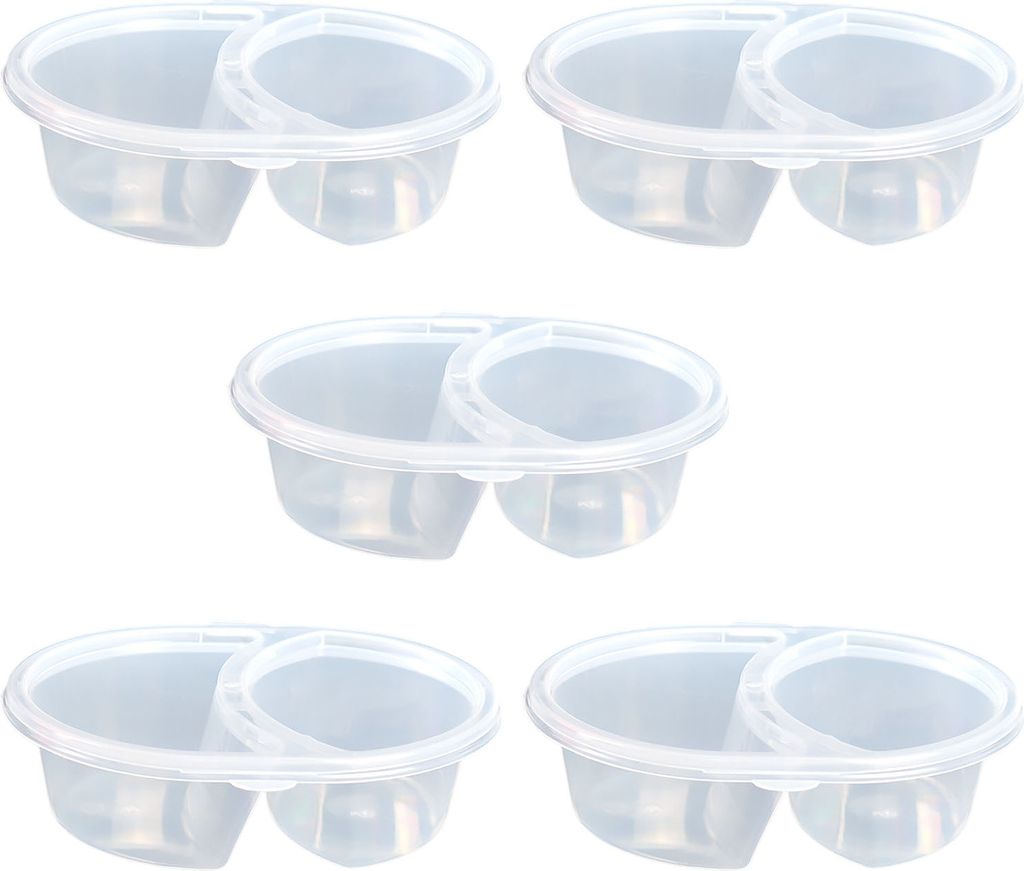 5/10/15/25-teilige Gewürzbox, Einweg- und wiederverwendbarer Gewürzbehälter mit auslaufsicherem Deckel und Doppelfach zum Probieren von Gewürz-...