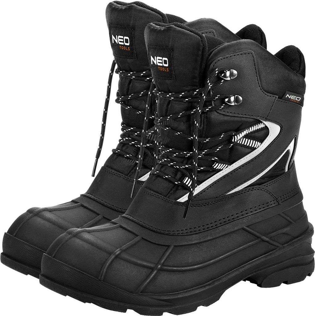 NEO TOOLS Herren-Schneestiefel Winter Schnee perfekt für den Winter Mit praktischen Reflektoren - Größe: 41-46 - 46