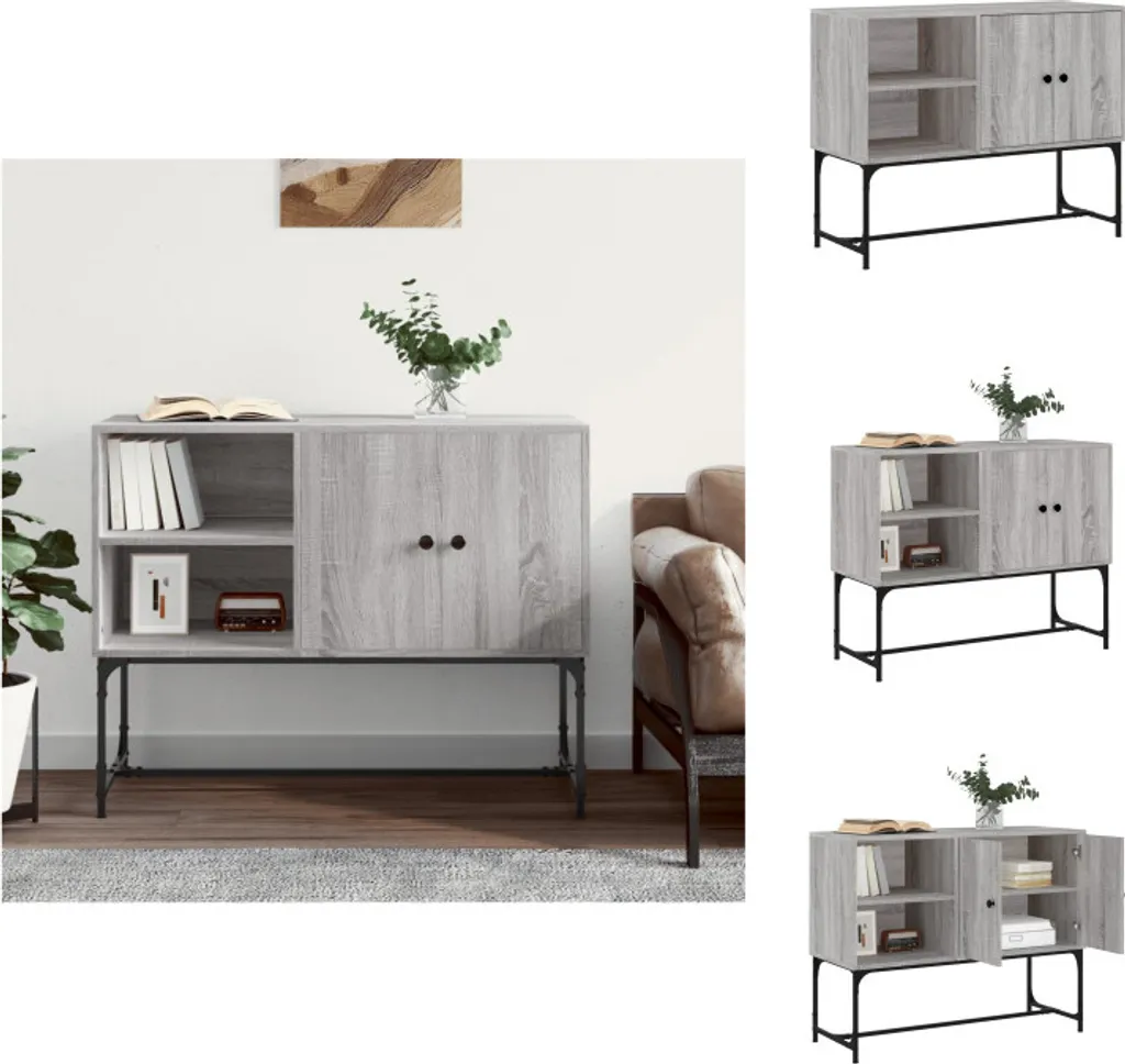 Madia Grigio Sonoma 100x40x79,5 cm vidaXL - Solida e Spaziosa