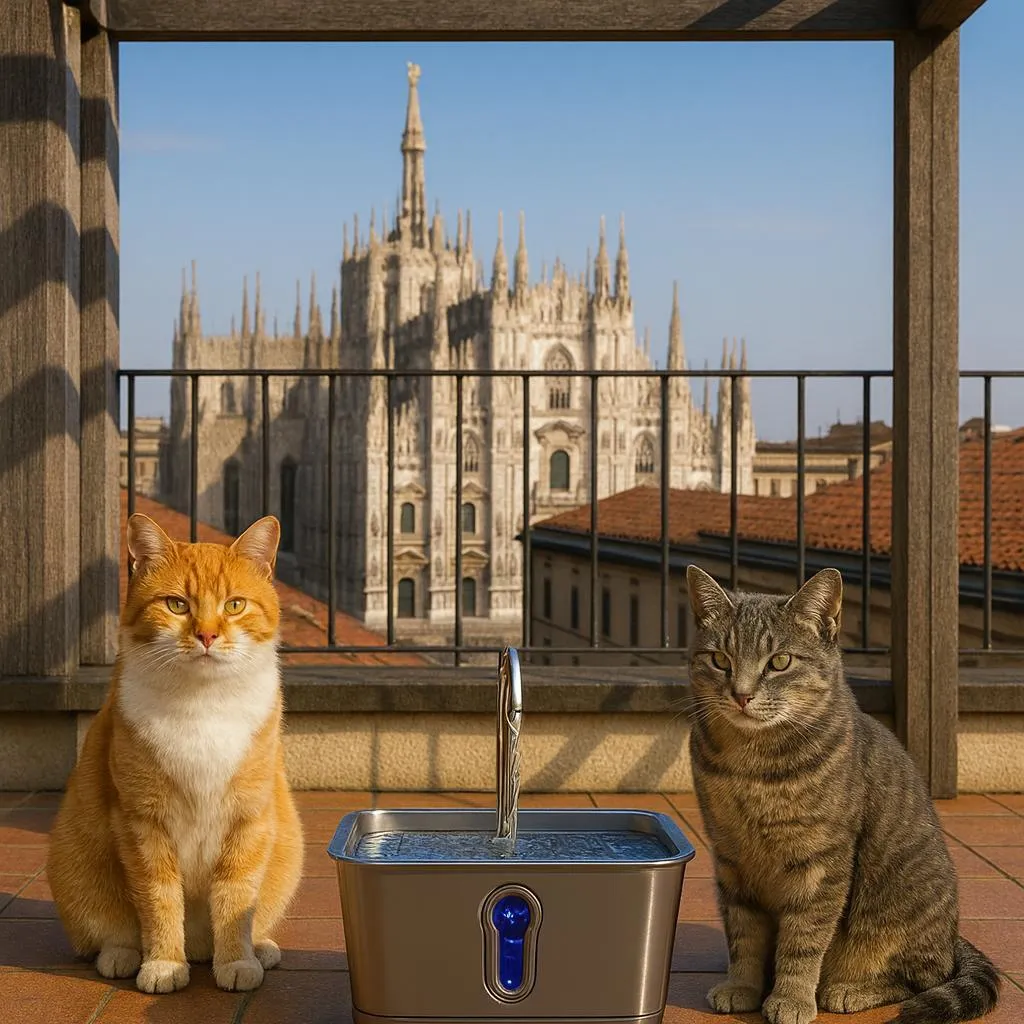 Distributeur d'eau pour chat et chien 4L PotWatch inox programmable