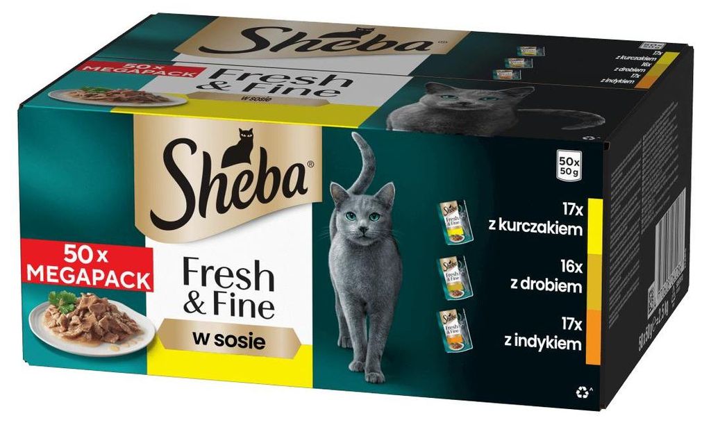 Sheba Fresh&Fine Megapack Sachets 50x50g Nass für Katzen Produktbild 