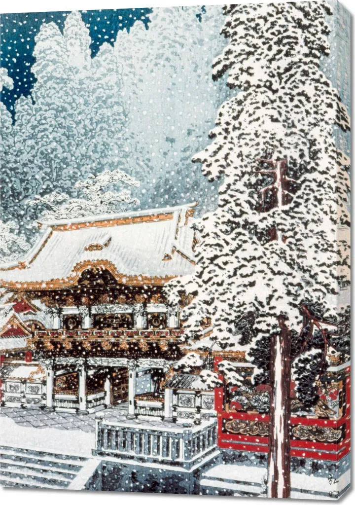 Tableau Japonais Vintage Porte Yōmei 70x100 cm Impression Takahashi Art
