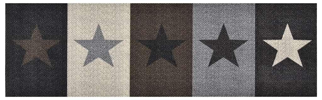 vidaXL Küchenbodenmatte Waschbar Stern 45x150 cm