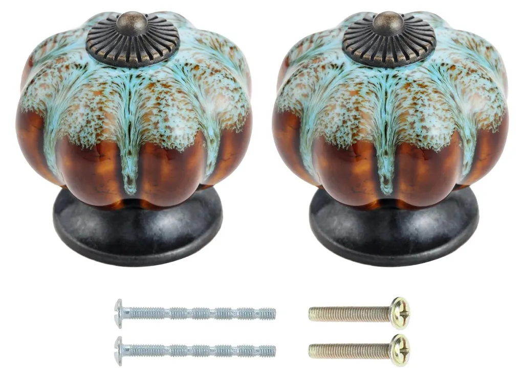 Lot de 2 poignées pour rénover vos meubles de cuisine bleu léopard