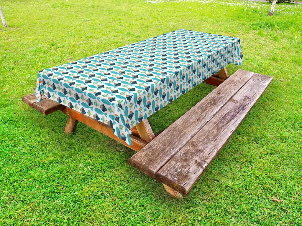 Tovaglia per Esterni Lavabile ABAKUHAUS 145x210 cm Pesci Colorati