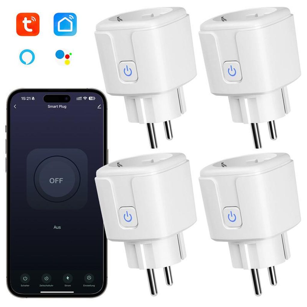 4er 16A Smart Steckdose mit App Steuerung,WLAN Produktbild 