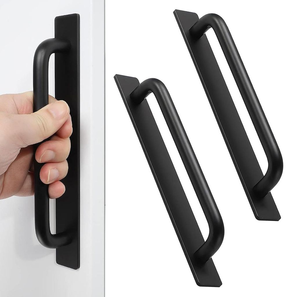 2 Stück Selbstklebende Möbelgriffe, Aluminium Schrankgriffe, Schubladengriffe, Türgriffe, Ohne Bohren Griff für Kleiderschrank, Küche(148mm,Sc...