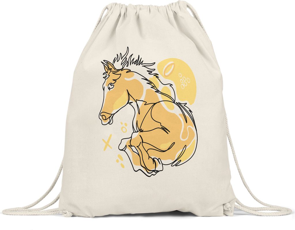 Pferd Turnbeutel Gymsack Hengst Pferdekopf Reiten Hobbie Produktbild 