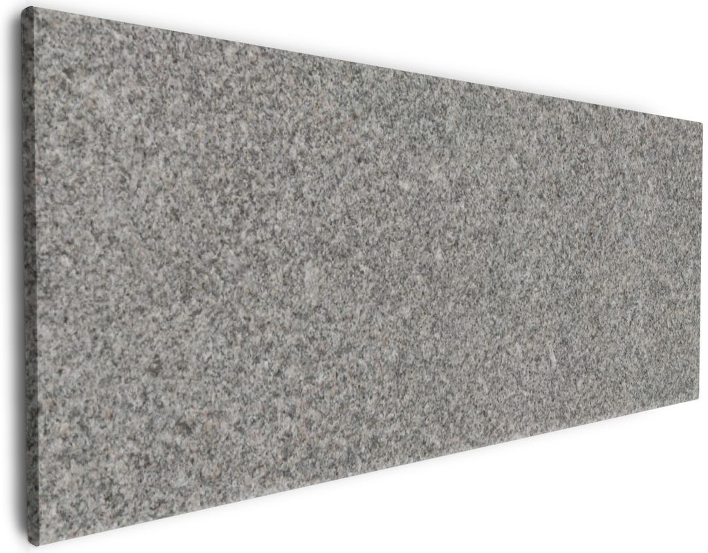 Wallario Premium Leinwandbild Muster grauer Marmor Optik -Granit - marmoriert in Größe 50 x 125 cm
