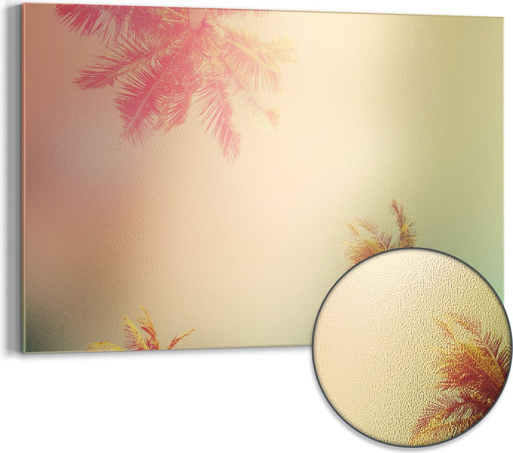 DEQORI Magnettafel Metall 60x40 cm 'Tropische Pastelltöne' Whiteboard Pinnwand Büro