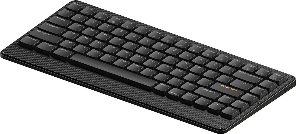 Lofree Edge Kabellose Mechanische Tastatur mit Low-Profil, 75% QWERTY Layout, Kohlefaser-Obergehäuse, Volcano Grey