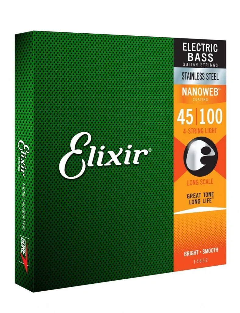 Cordes Basse Elixir 14652 Nanoweb Light 45-100 Longévité Maximale