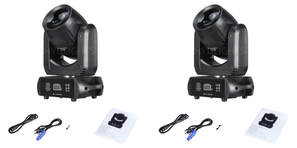 Projecteur à tête mobile DMX avec effets polyvalents - Prise EU