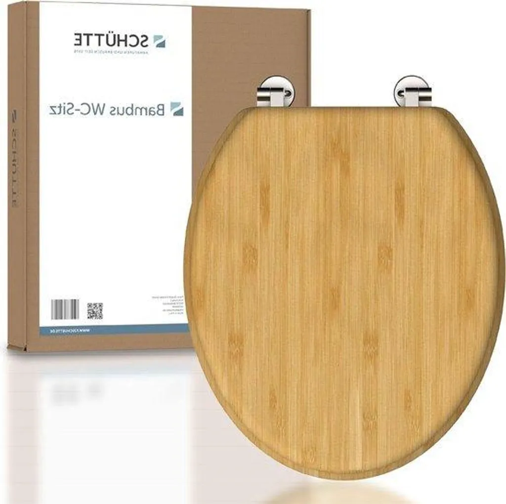 Abattant de WC en bambou naturel bois durable haute résistance 150 kg