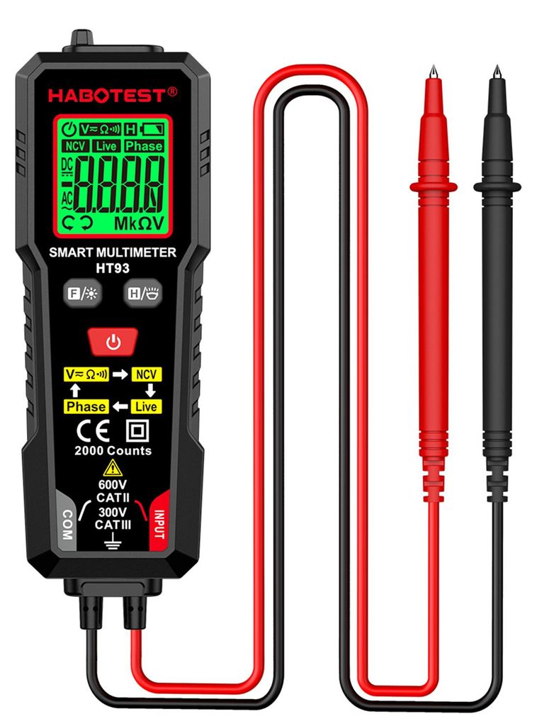Habotest HT93 Multimetro digitale - Tester di tensione 2000 Immagine del prodotto 