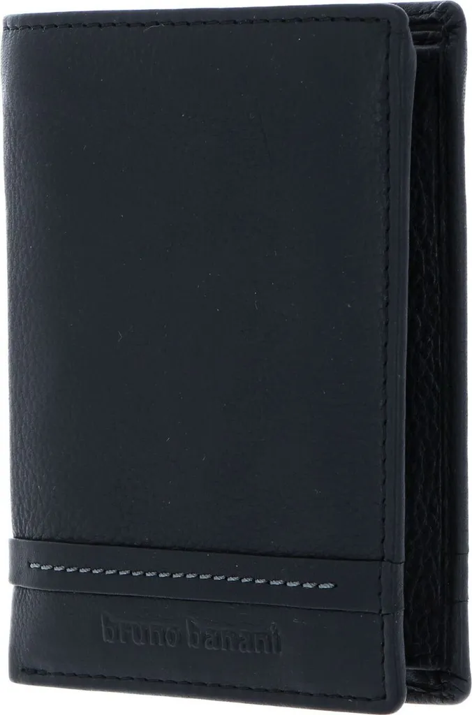 bruno banani Pelle portafoglio Atlanta Flip Wallet Black nero