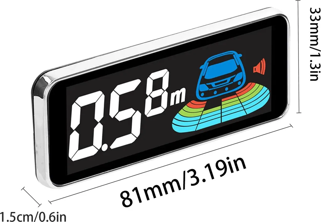 Capteur de stationnement LCD détection de distance précise 4 points - 5