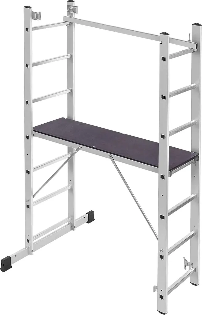 Échafaudage domestique en alu 320 cm : Échelle télescopique multifonction