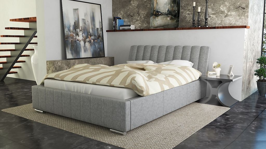 Polsterbett Bett Doppelbett IVANO 140x200cm inkl.Bettkasten