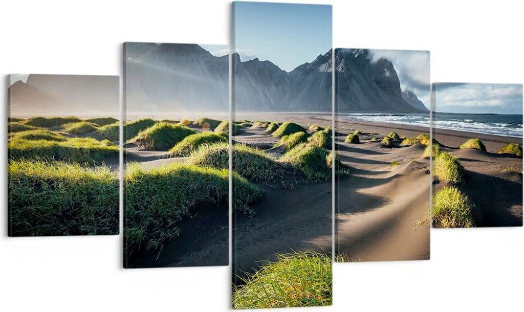 Bild auf Leinwand - Leinwandbild - Vulkan Natur - 125x70cm - Wand Bild - Wanddeko - Wandbilder - Leinwanddruck - Bilder - Kunstdruck - Wanddekorati...