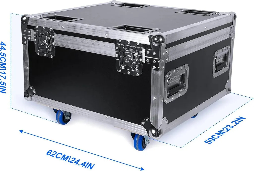 Flightcase Pro pour 6 PAR LED Résistant aux Chocs - Idéal Tournée