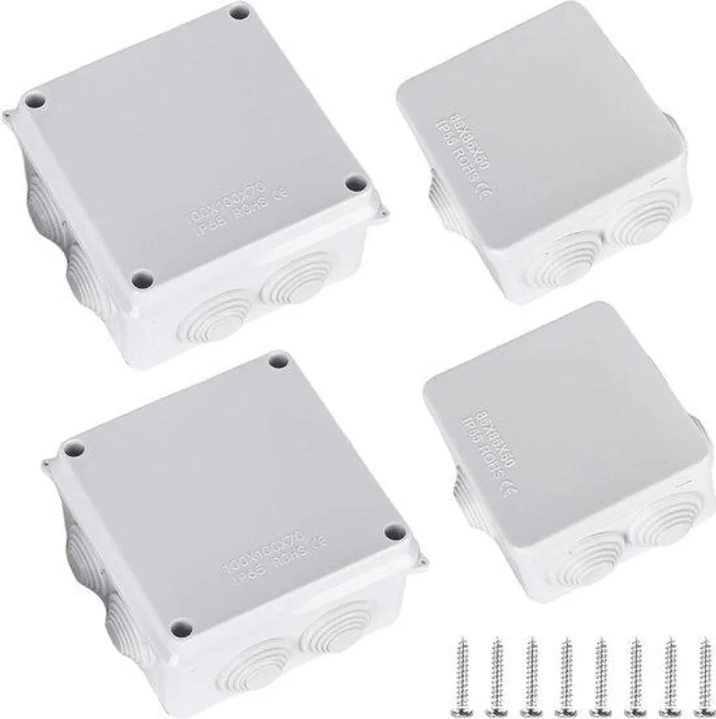 Boîtier électrique IP65 anticorrosion en métal 85x85x50 mm étanche