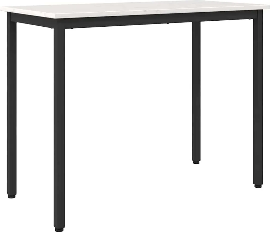 Tavolo Bianco Multiuso 100x50x77 Ingegneri | Scrivania Legno Acciaio Casa