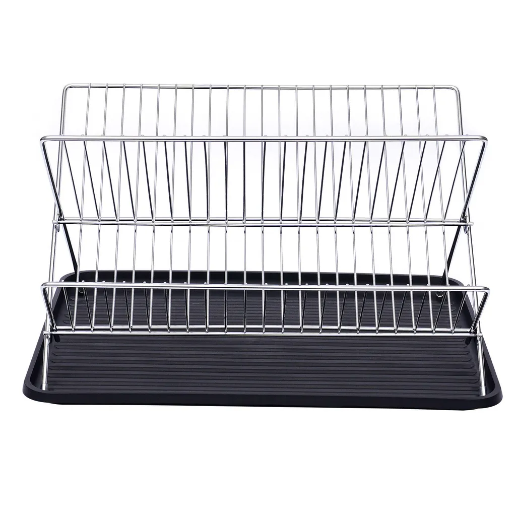 Égouttoir à vaisselle vertical inox compact pour assiettes et bols 45cm - 13