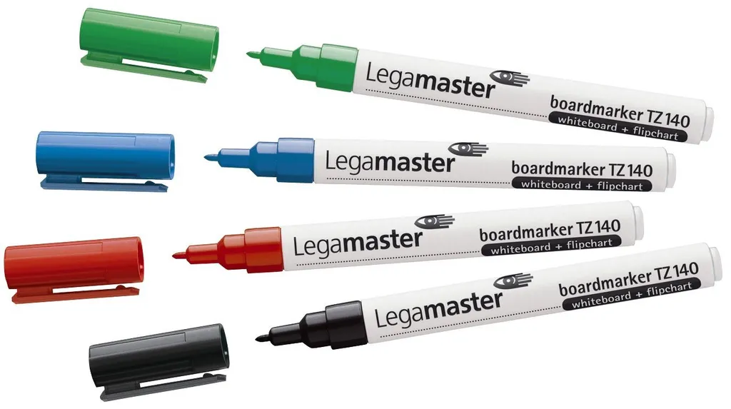 Feutre Tableau Blanc Rechargeable Legamaster TZ140 Pointe 1mm Set de 4