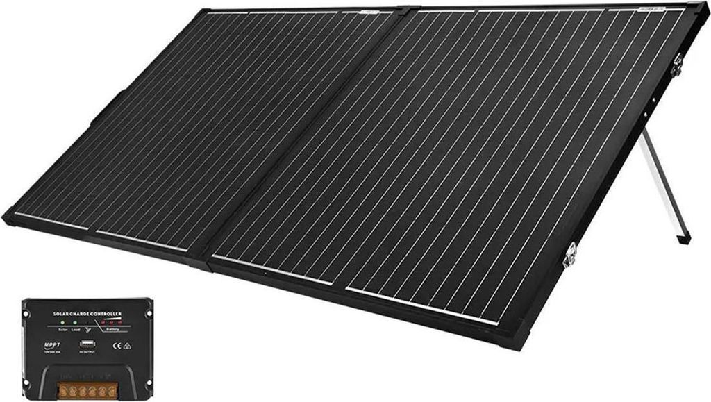 Faltbares Solar Panel AP160MN 160 W mit MC4  Stecker und Produktbild 