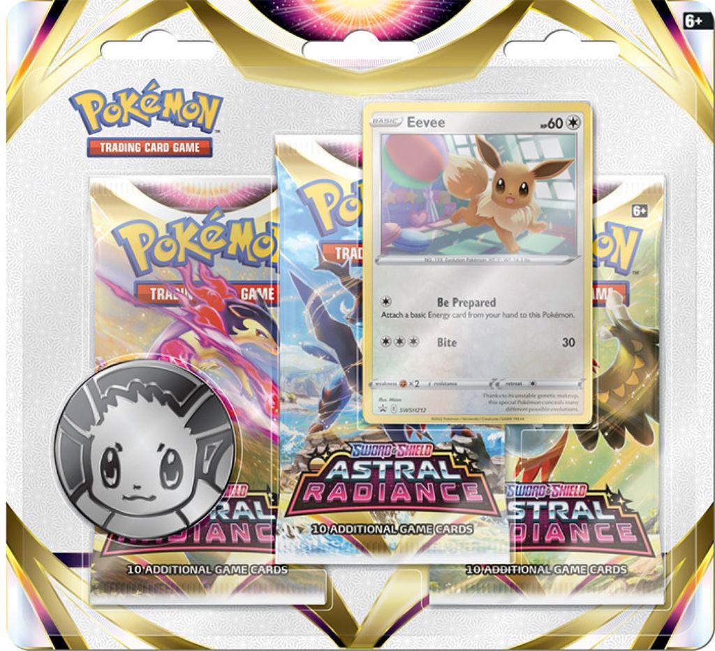 Pokemon Astral Radiance: Eevee 3-Pack Blister Image du produit 