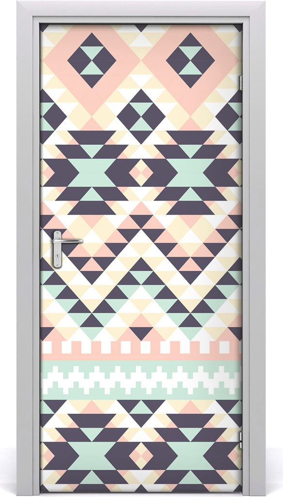 Tulup Türaufkleber 95x205 cm Dekorative Aufkleber Selbstklebend Wasserdichte Tapete Abnehmbar Schlafzimmer Wohnzimmer Wohnkultur - Ethnizität