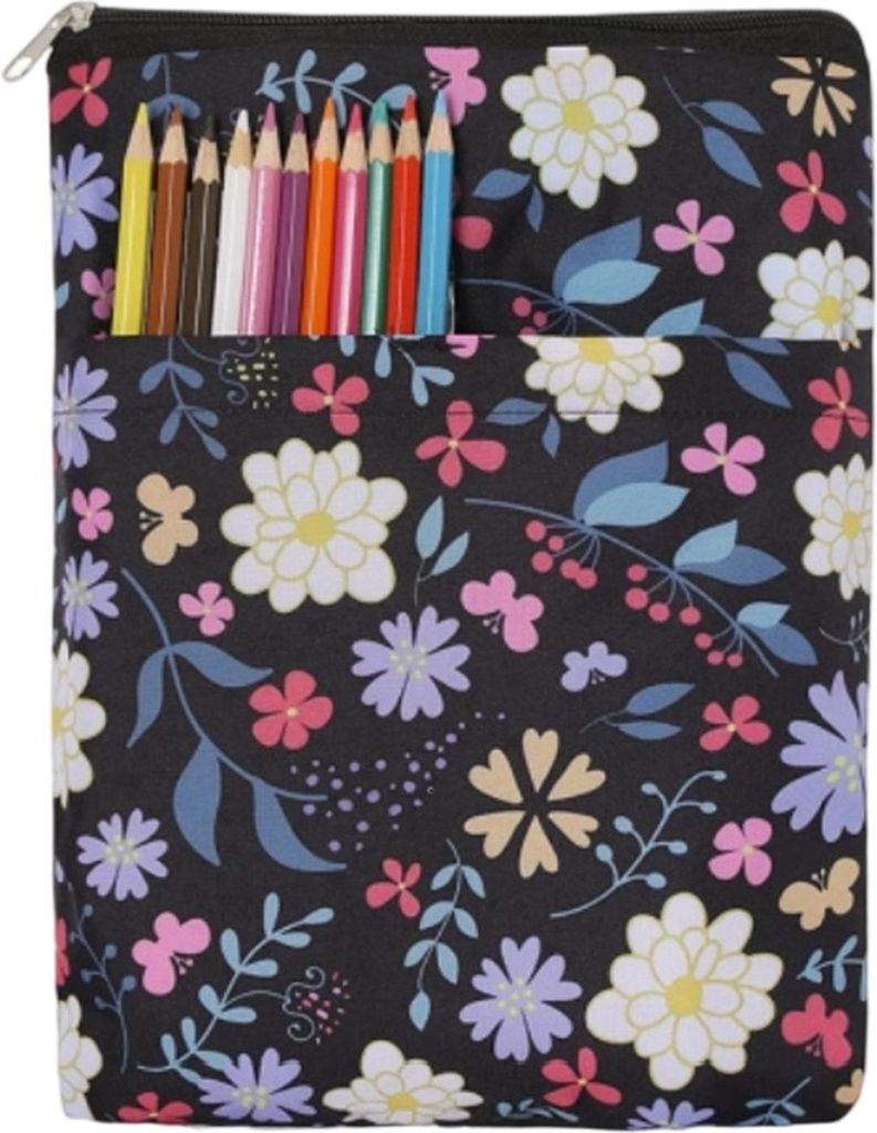Heftschoner dokumentenecht,Buchhülle für Buchliebhaber, waschbarer Stoff, Buchhüllen mit Reißverschluss,Höhe 28 cm x Breite bis 21 cm
